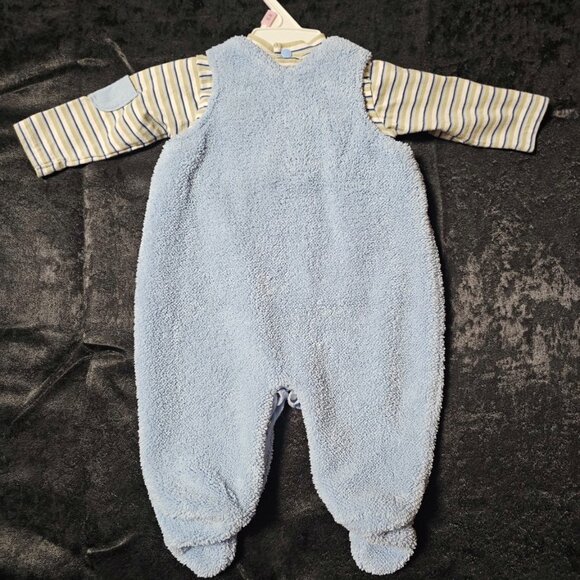Koala Baby 2-Piece Sherpa Romper Set – Blue Bear Outfit – Newborn - Picture 2 of 3